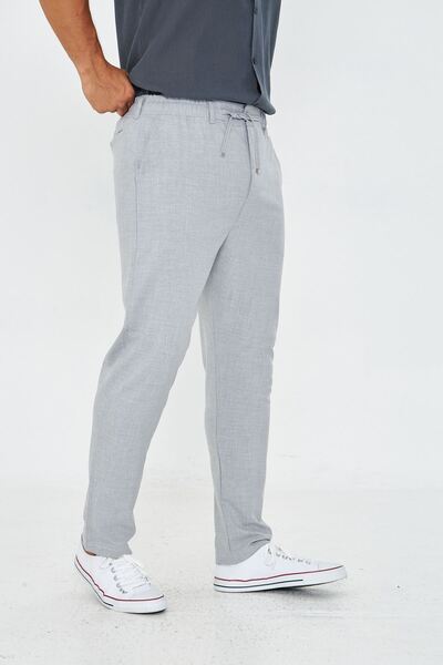 ZİNOX Pantaloni jogger clasici din pânză pentru bărbați, cu centură în talie