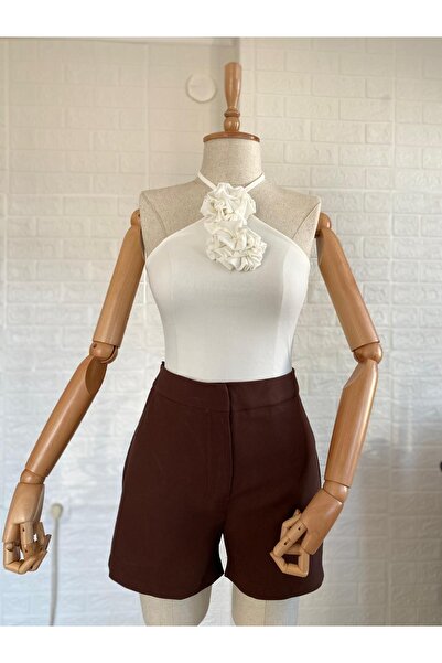 Lefon Cepli Lara Şort Kakao Kahverengi