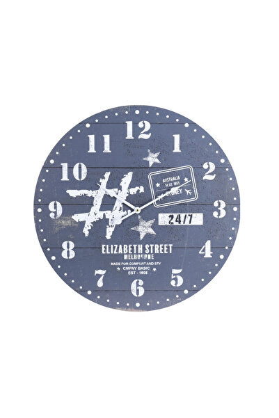 Excellent Houseware ceas decorativ, MDF, 55 cm, albastru