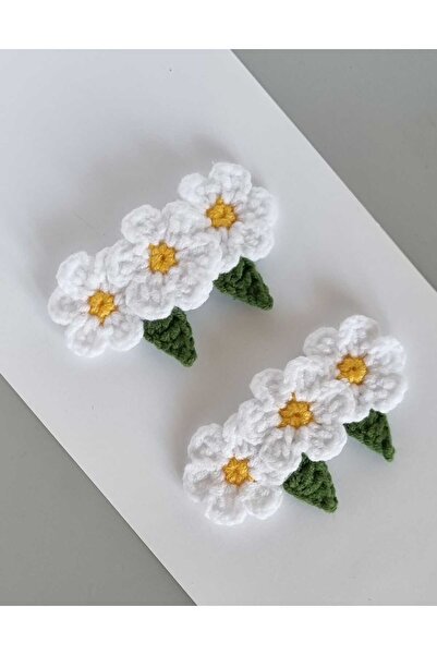 ELYTA Papatya Saçsız Bebek Tokası 2 adet – Yenidoğan Kız Bebek Çıt Çıt Klips ...