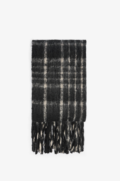 Penti Black Clara Striped Soft Textured Scarf