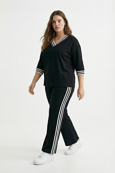 Mivoon Striped Suit Osho 100% Modal Fabric Striped Soft Textured M-6Xl