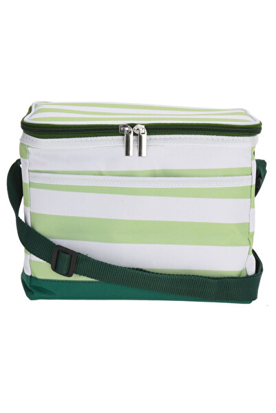 Excellent Houseware geantă izotermă, poliester, 23x16x18 cm, 5000 ml, alb/verde
