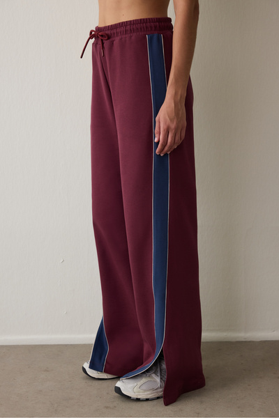 Penti Bordo Düz Paça Yüksek Bel Eşofman Altı