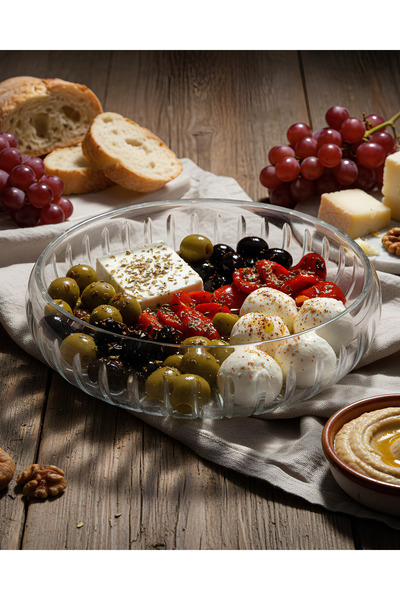 Paşabahçe Kesme Dekor El İşçiliği Sunumluk Kase 28CM