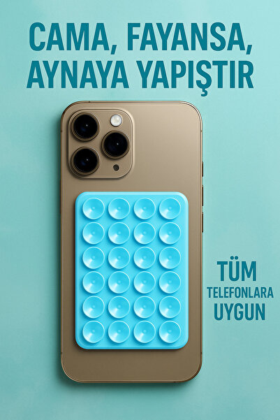 Case collection Telefon Tutucu Vantuz Slikon Vakumlu Cep Telefonu İçin Yapışk...