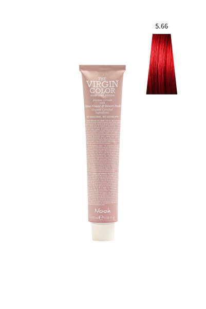 Nook Virgin Color Profesyonel Saç Boyası 100ml-Açık Yoğun Kızıl/Derin Yakut K...