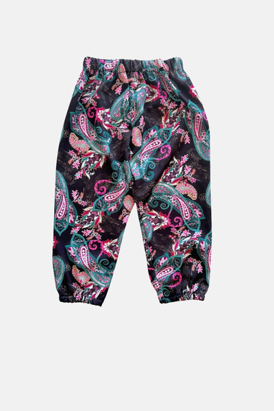 sinankardeşler Kız Çocuk Lastikli Viskon Desenli Şalvar