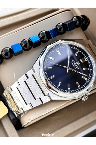 Reward Gümüş Lacivert Çelik Kordon, Takvimli, 3 ATM,VIP Erkek Kol Saati Bilek...