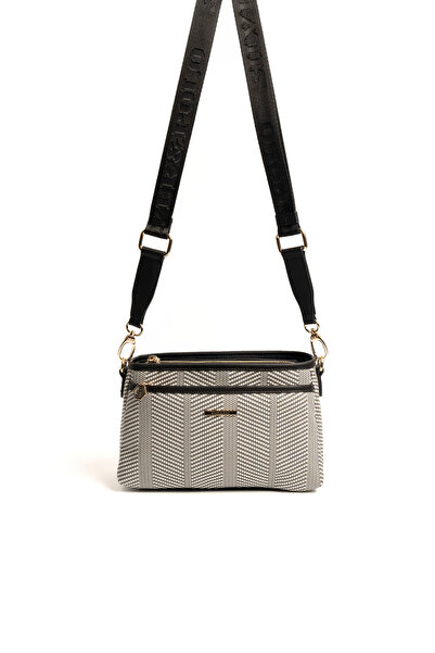 Silver Polo Siyah Beyaz - Siyah SP1184 Kadın Çapraz Çanta