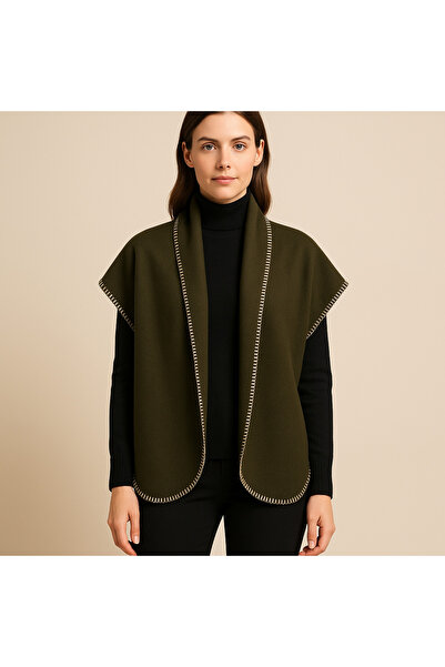 arslan deco Shoulder Shawl, Shepherd's Stitch Scarf, Fleece Scarf