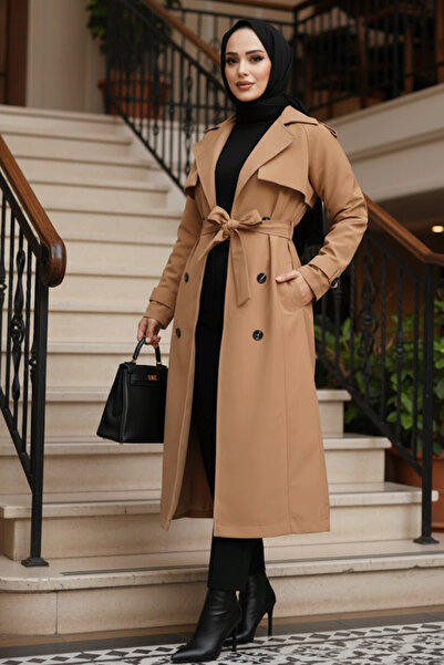 Neva Style Тренч з поясом для жінок, що носять хіджаб - 61261BS
