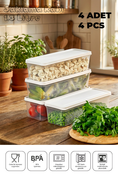 Mefa Mutfak حاوية تخزين مناسبة للثلاجة والميكروويف والثلاجة - فريش كيب - 1.3 ...