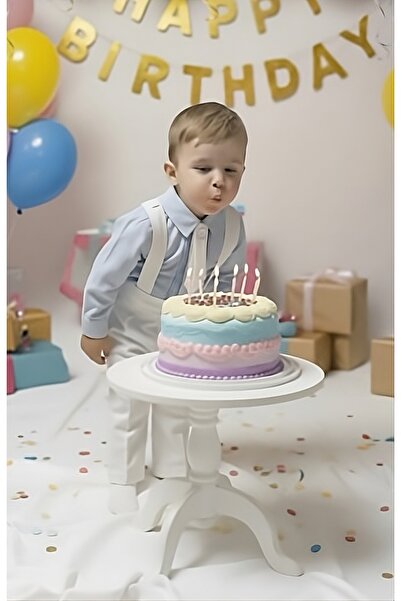 Heymino Eira Erkek Çocuk Beyaz Salopet Pantolon Takım – Gömlek, Yelek, Kravat...