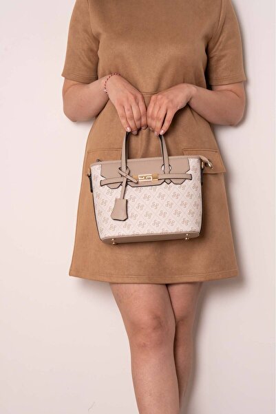 Silver Polo حقيبة يد نسائية بيج - رمادية SP1185