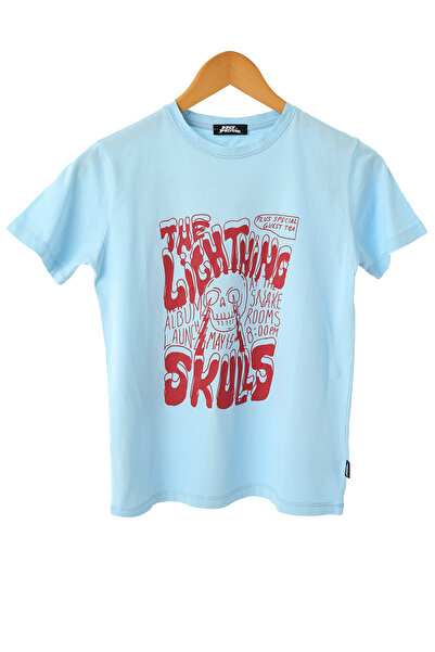 No Fear Синя футболка з коротким рукавом і принтом на комірі для хлопчиків B5...