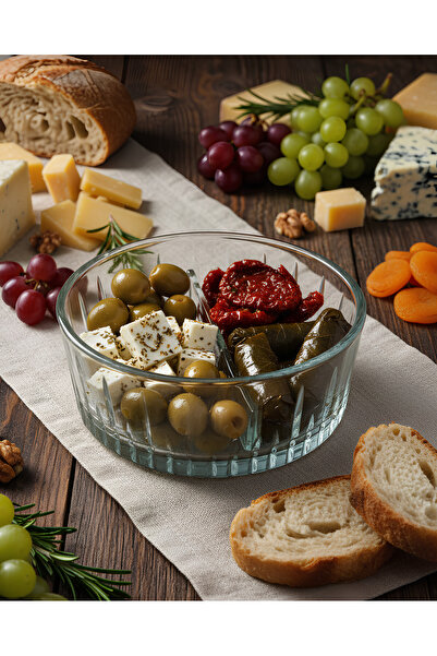 Akden Kristal وعاء تقديم المقبلات من الكريستال المقطوع بتصميم لشبونة 19 سم