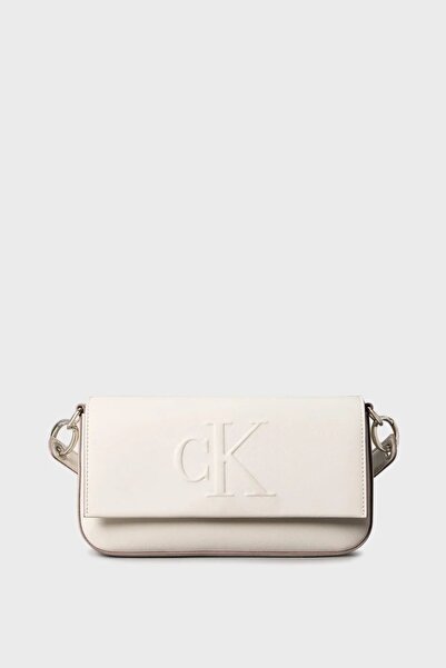 Calvin Klein Sculpted Impres Women's White Shoulder Bag Lv04K3148G-Rm0