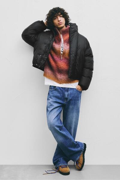 Pull & Bear Saten yüzeyli kumaştan şişme mont