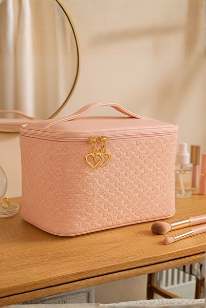 Ecrou Rectangular Shaped Makeup Bag Pink