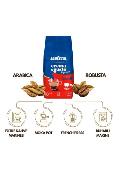 LavAzza Crema e Gusto Classico Çekirdek Kahve (1000gr)