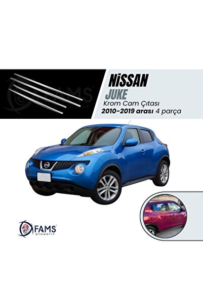 FAMS OTO AKSESUAR Nissan Juke Krom Cam Çıtası 4 Prç, 2010-2019 Arası P, Çelik
