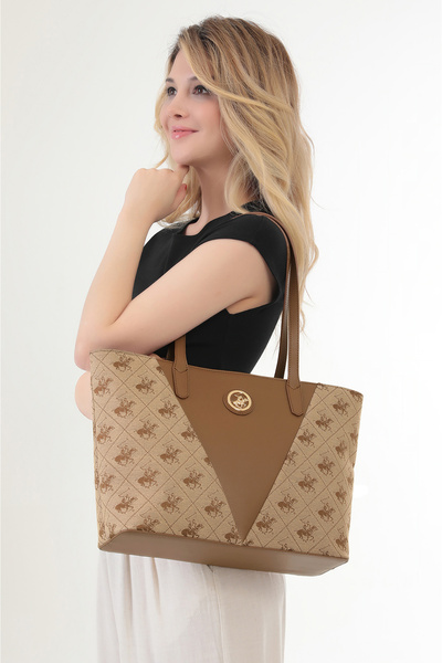 Beverly Hills Polo Club حقيبة كتف نسائية باللون البني - 05BHPC8041