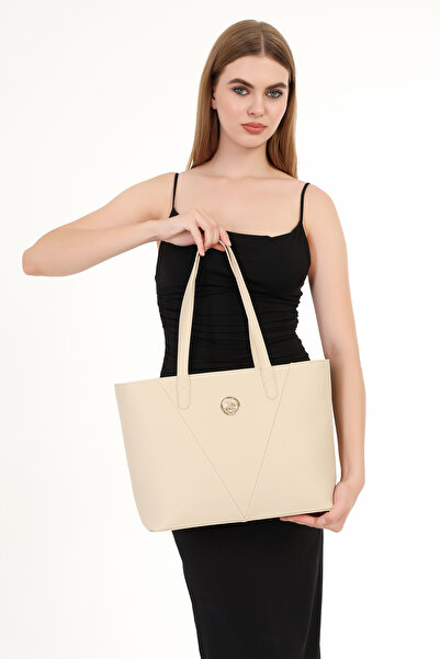 Beverly Hills Polo Club حقيبة كتف نسائية باللون البيج 05BHPC8041