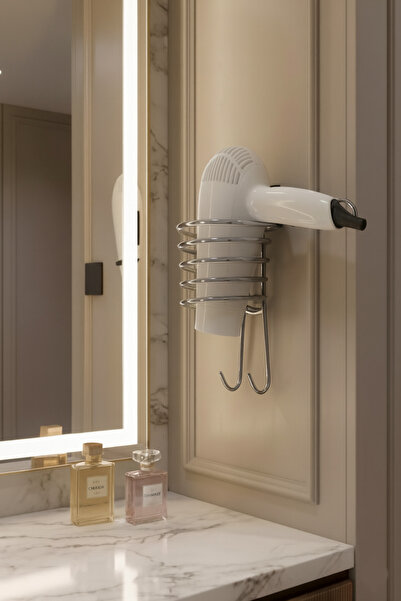 Sas Haus Umeraș pentru uscător de păr adeziv Stop Drilling Chrome Yk-710