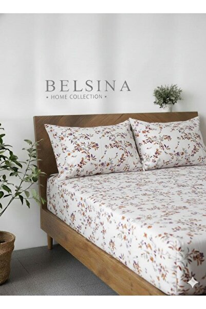 VODDİ Veliki cvetni uzorak | Čaršav sa lastišem set | 90% Pamuk | 180x200 cm