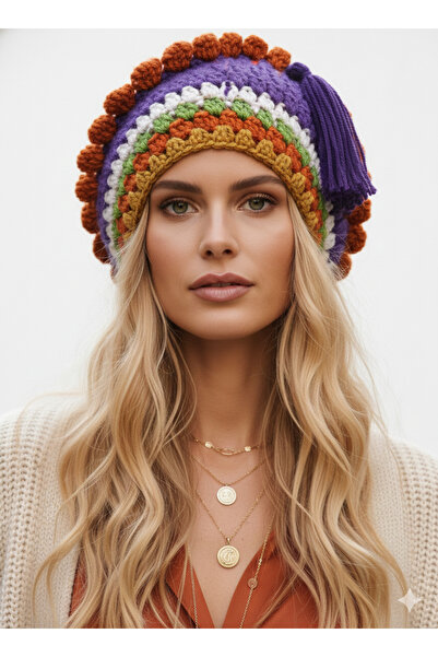 drt tasarım قبعة ماندالا مزينة بشراشيب