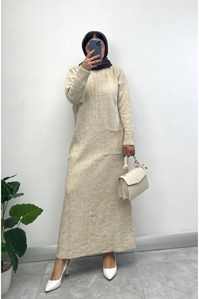 NİSUM MODA NISUM CEPLİ TRİKO ELBİSE