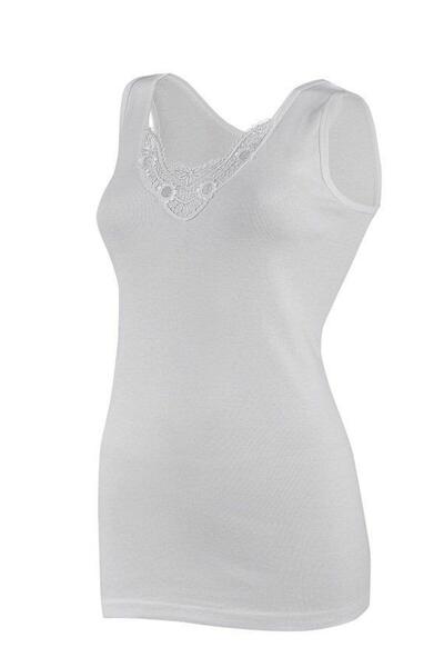 YILDIZ Γυναικείο εσώρουχο 2027 Λευκό Χοντρό λουράκι με ραβδώσεις