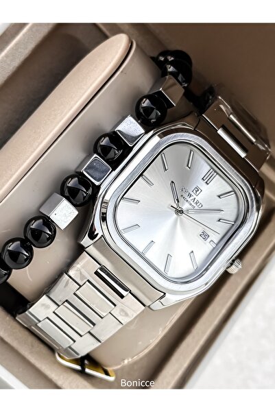 Reward Fonksiyonları Aktif New Collection Gümüş Erkek Kol Saatleri+bileklik