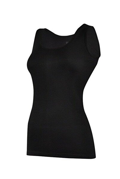 YILDIZ 2038 Black Wide Strap Ribbed Women's Athlete