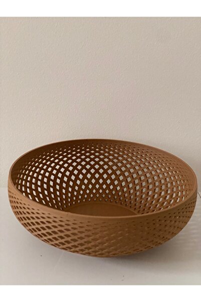 Alpin Premium Ahşap Desenli File Kase – Modern Dekoratif Sunum Kasesi