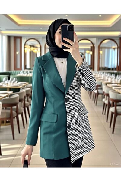 TANISA TNS-4285 Μοντέλο Nola Checked Blazer Jacket