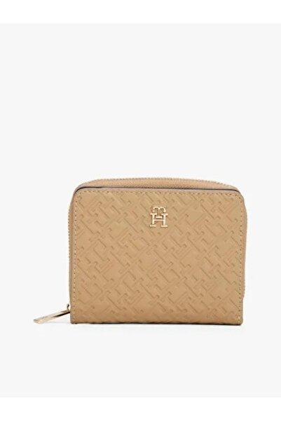 Tommy Hilfiger Th Icon Medium Zippered Monogram Cover Women's White Wallet Aw0Aw17743Rbc