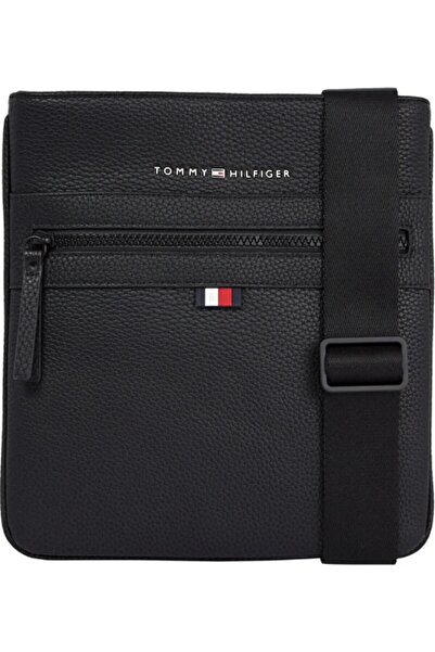 Tommy Hilfiger Polyester Siyah Erkek Postacı Çantası Essentıal Pu Mını Crossover