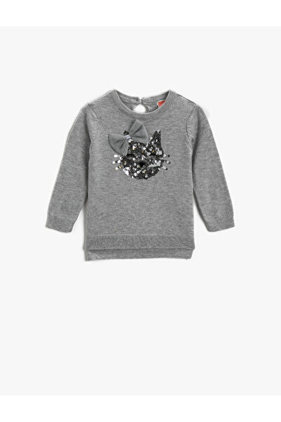 Koton Grauer Pullover für Babymädchen 2KMG97370OT