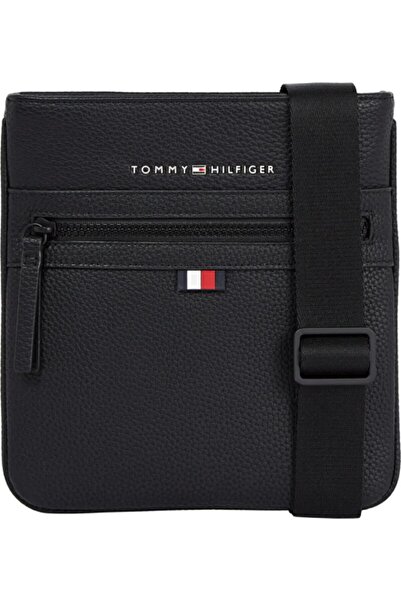 Tommy Hilfiger Polyester Siyah Erkek Postacı Çantası Essentıal Pu Mını Crossover