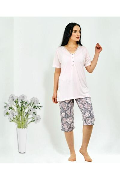 HF Club 3102 Γυναικείο Σετ Πυτζάμες Capri με ανοιχτό γιακά