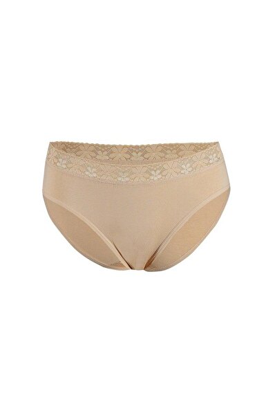 Yıldız İç Giyim Yıldız 3527 Ten Beli Dantelli Kadın Bikini Külot