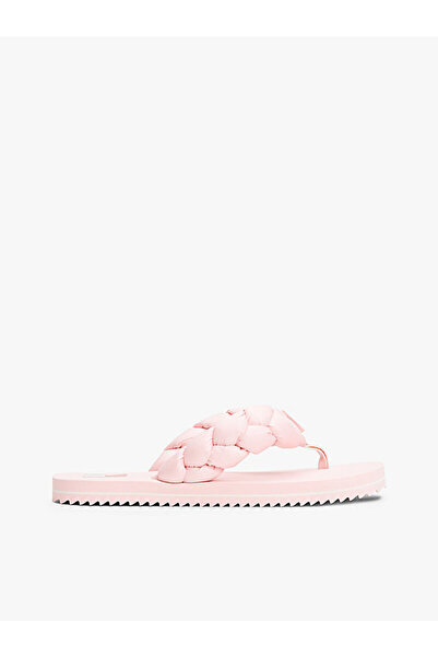 Tommy Hilfiger Braided Pink Flip Flops