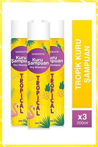 Watsons Tropik Kuru Şampuan 200 Ml 3 Adet
