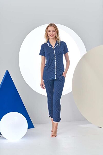 PJS 24203 Жіночий піжамний комплект з ґудзиками