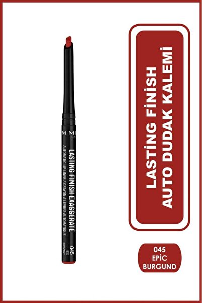 RIMMEL LONDON Dudak Kalemi - Lasting Finish Auto Lipliner Epicburgund