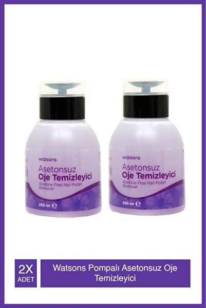 Watsons Pompalı Asetonsuz Oje Temizleyici 250 Ml X2 Adet