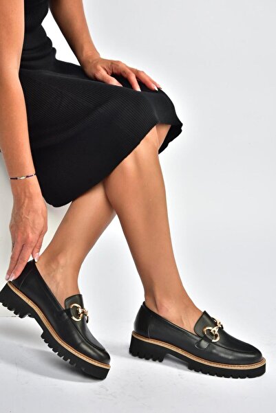 Fox Shoes V944082303 Pantofi casual mocasin cu cataramă, din piele naturală, ...