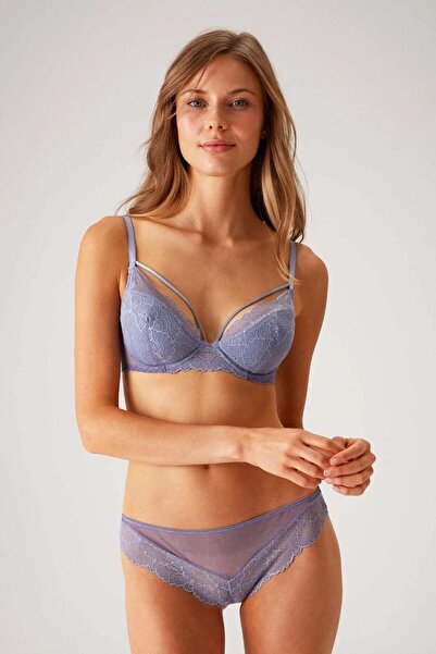 Pierre Cardin 4822 Set de sutien confortabil din dantelă transparentă, cu sârmă și căptușit cu perne